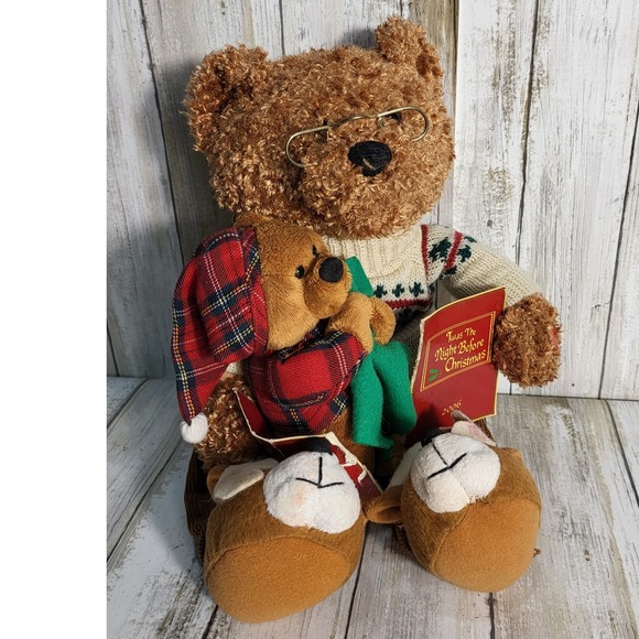 Avon Vintage 2006"Twas The Night Before Christmas"Speaking Father Reads To Cub - Picture 2 of 9